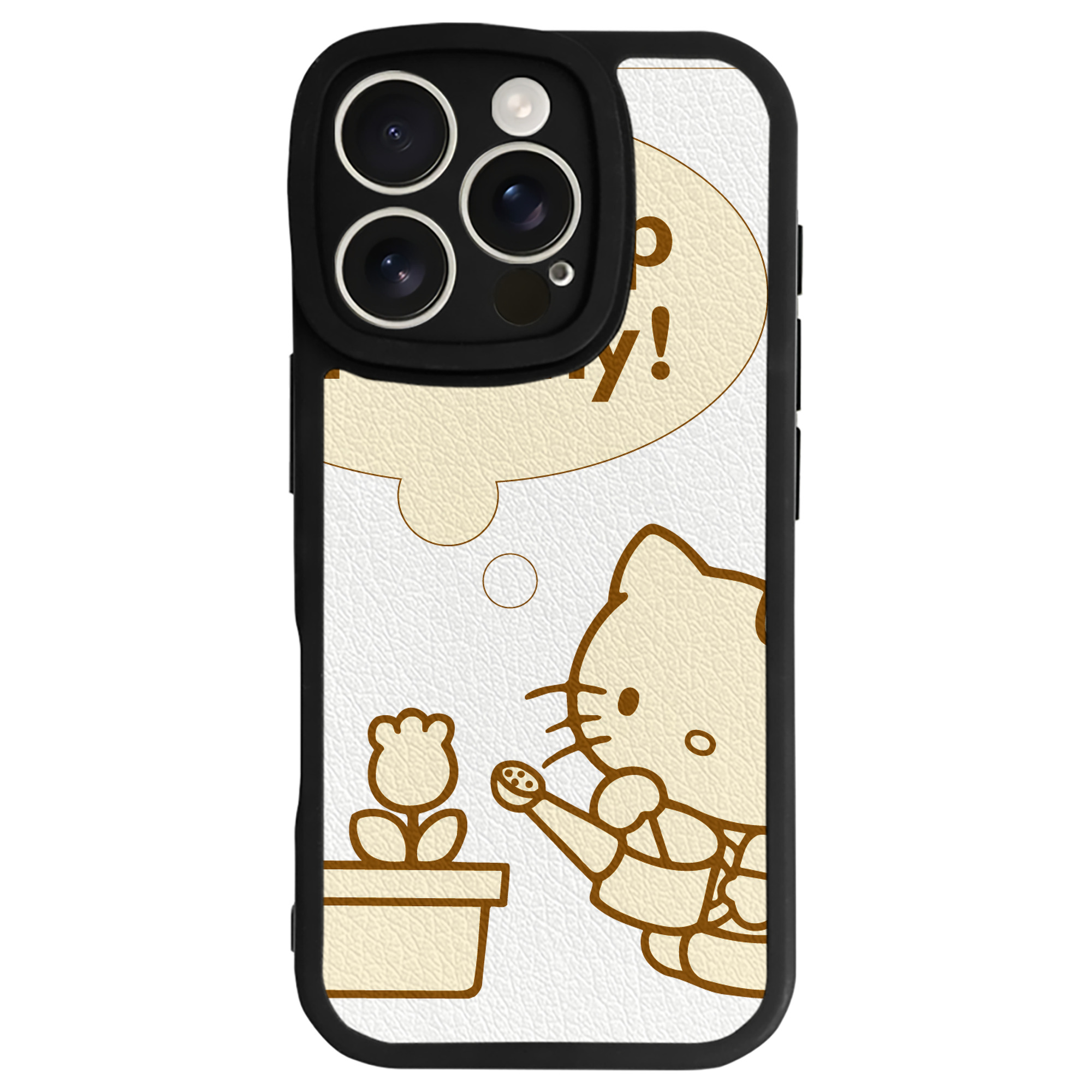 （画像用） Hello Kitty ハローキティ 【iPhone 16シリーズ対応】シリコンスマホケース（レザー調） 材質：シリコン